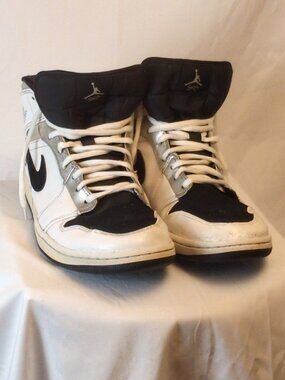 Air Jordan 1s - white, black, silver - size 11